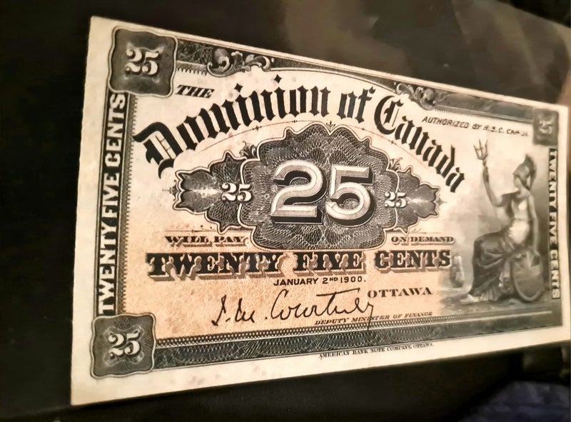 Canada 25c 1900 AUNC Carousel 1