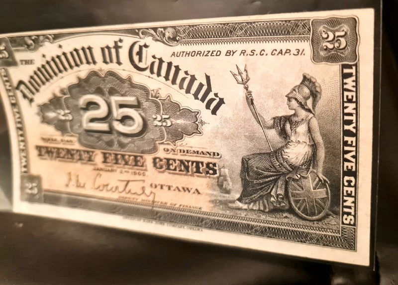 Canada 25c 1900 AUNC Carousel 2