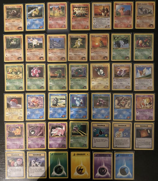 Pokemon Gym Heros 1st Edition Near Complete Common Set 41/46 Carousel 1