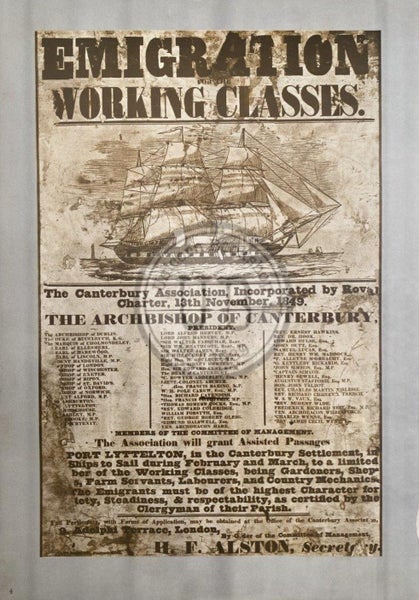 VINTAGE POSTER: Emigration for the Working Classes 1850 Carousel 1