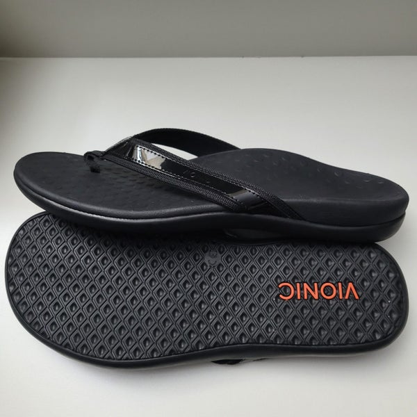 New no tags Vionic Islander Womens Jandals Black arch support-Size US 11/EUR 43 Carousel 2