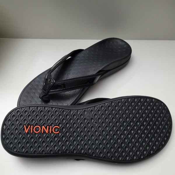 New no tags Vionic Islander Womens Jandals Black arch support-Size US 11/EUR 43 Carousel 1