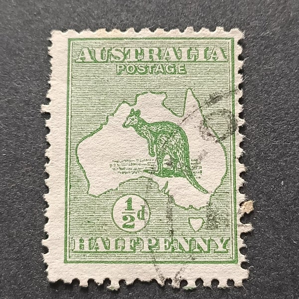 1913 1/2d Green Roo Used Carousel 1