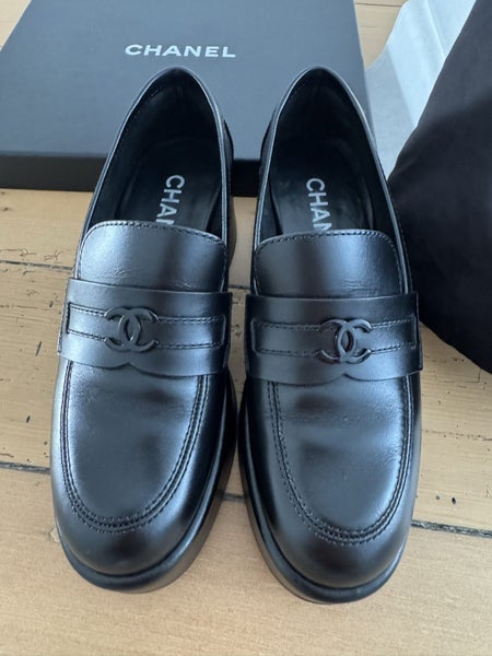 Chanel CC black loafers Carousel 1