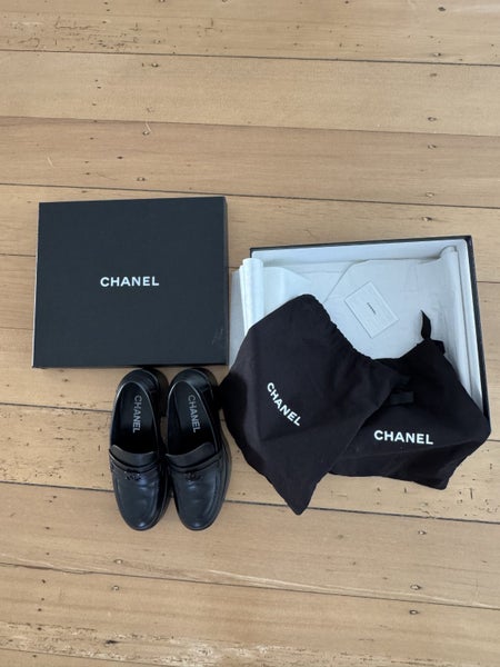 Chanel CC black loafers Carousel 2