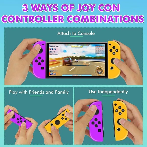 Nintendo Switch Controller - Yellow/Purple Carousel 1