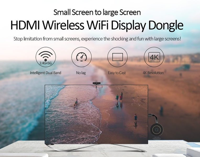G10 4K Wireless HDMI TV Dongle 5G WiFi Display Receiver Carousel 4