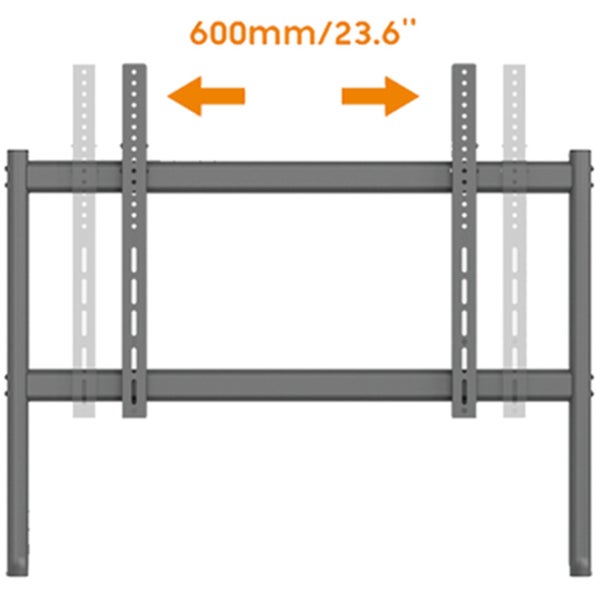 KONIC 50"-86" Heavy-Duty Mobile TV Cart Trolley - Weight Up to 120kg - Storage Carousel 8