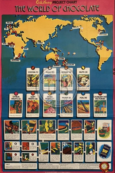 VINTAGE POSTER: Cadbury World of Chocolate - Project Chart 1981 Carousel 1