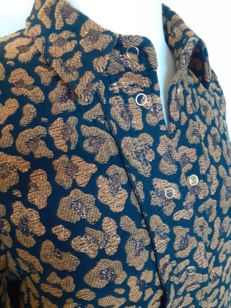 Karen Walker Lurex Gold And Black Leopard Jacket Size US2/UK6 Carousel 8