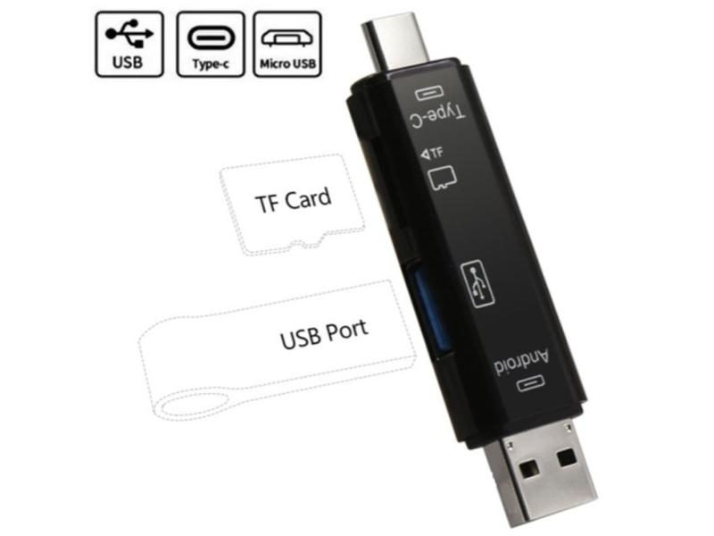 SD Card Reader USB Type C TF/Mirco SD Reader USB C Flash Drive Adapter Carousel 1