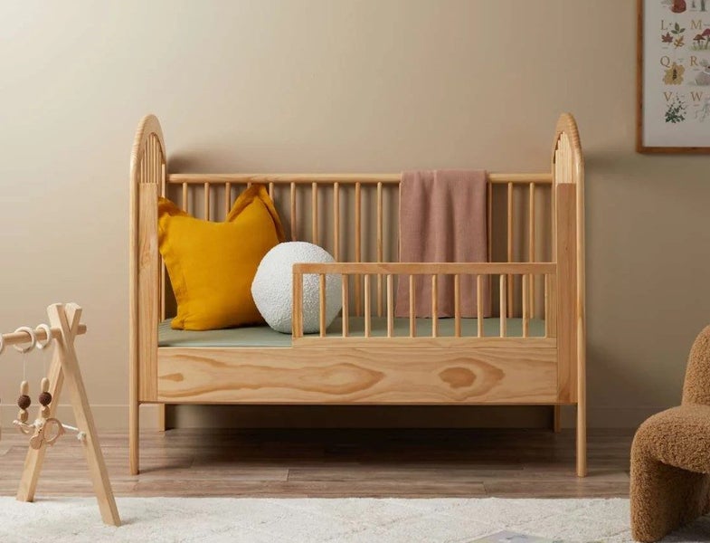 MOCKA SECONDS: Archie Cot Toddler Bed Half Frame - Natural Carousel 1