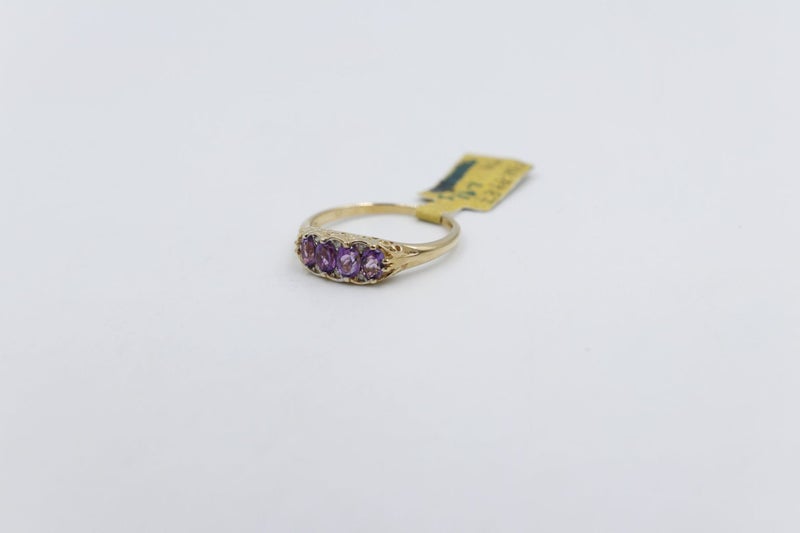 9ct Gold Amethyst & Diamond ring SYR7987A Carousel 2