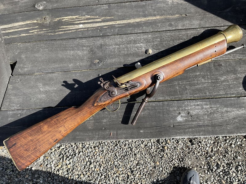 MASSIVE, over 12 kg! Flintlock swivel Blunderbuss. British. No License needed Carousel 19
