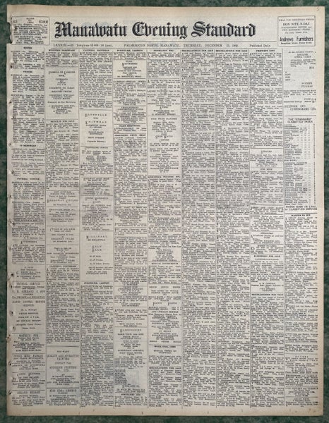 OLD NEWSPAPER: Manawatu Evening Standard - Thursday, 13 December 1962 Carousel 2