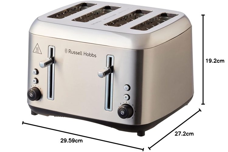 Russell Hobbs Addison 4 Slice Toaster Brushed Stainless Steel Carousel 2