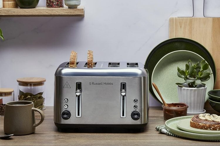 Russell Hobbs Addison 4 Slice Toaster Brushed Stainless Steel Carousel 6