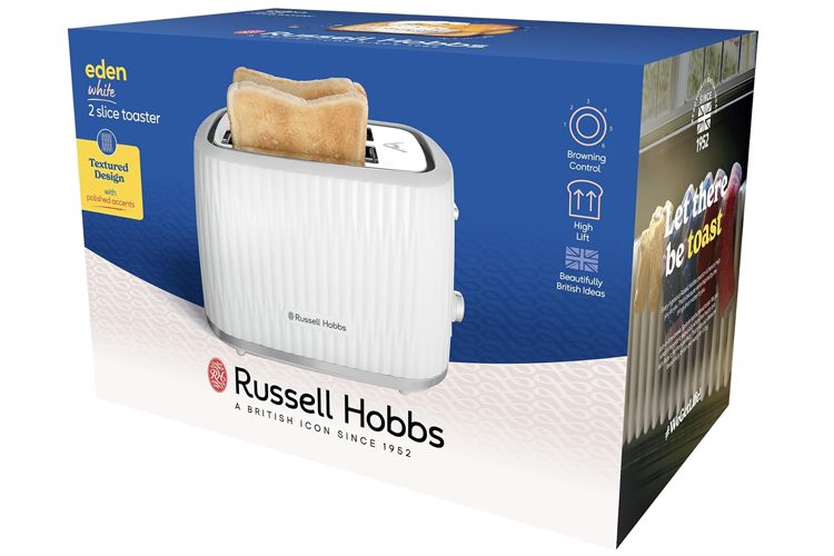 Russell Hobbs Eden 2 Slice Toaster - White Carousel 5