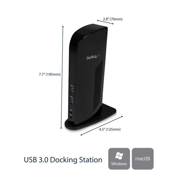 StarTech.com USB3SDOCKHD USB 3.0 Dual FHD Docking Station no Power Delivery, Carousel 2