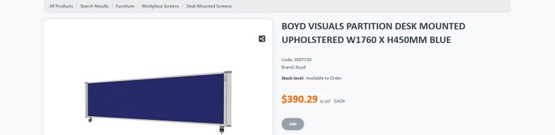 Desk Mount Partitions / Clamp on Partition Save $500 ++ Carousel 5