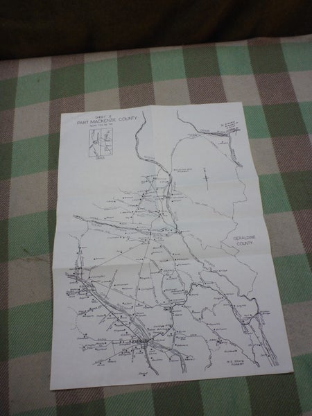 Awesome Old Vintage NZ Map Of Part Of Mackenzie County New Zealand Carousel 1