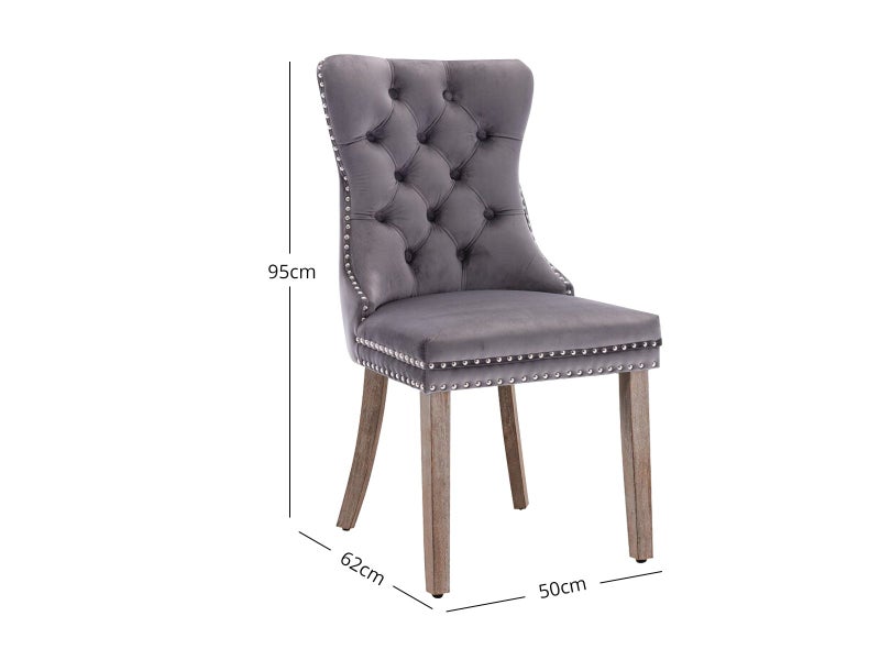 Dining chair Grey Silver x2 Carousel 2
