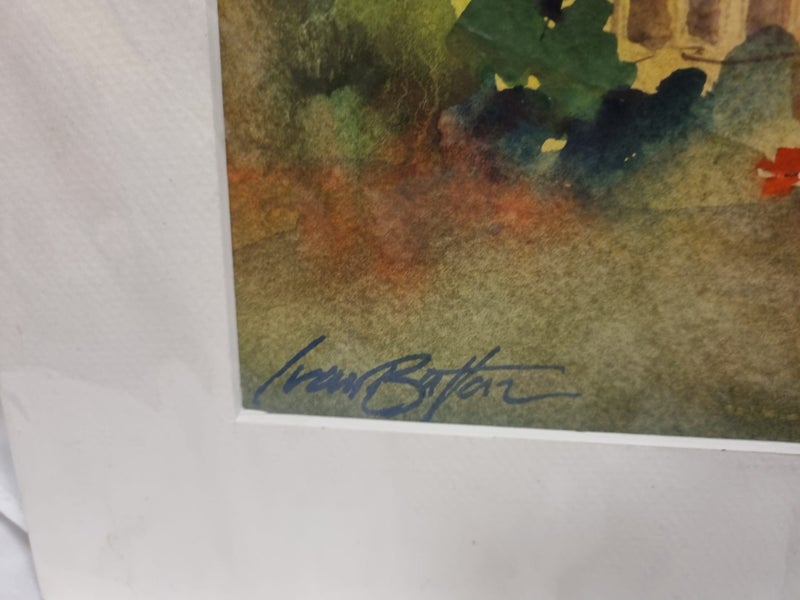 Ivan Button Original Watercolour of Christchurch - SPCA62854318349955113