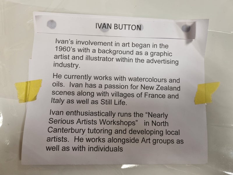 Ivan Button Original Watercolour of Christchurch - SPCA Carousel 8