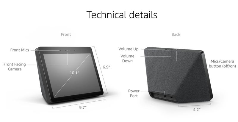 AMAZON ECHO SHOW (2ND GEN) 10.1" DISPLAY CHARCOAL Carousel 1