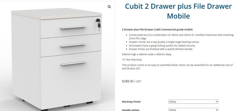 White office mobile / Cubit Office mobile RRP $300 +++ Carousel 8