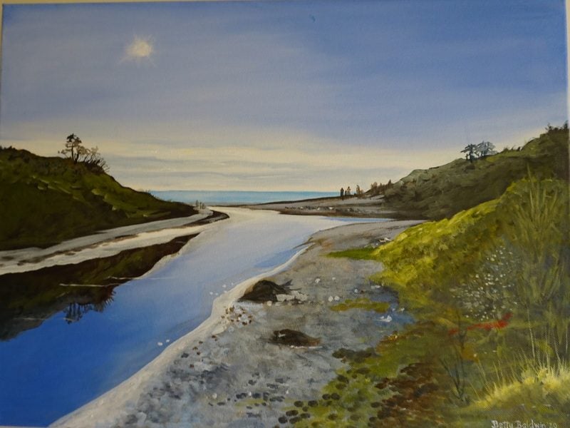 oil painting.Kapiti coast landscape629452492695071114