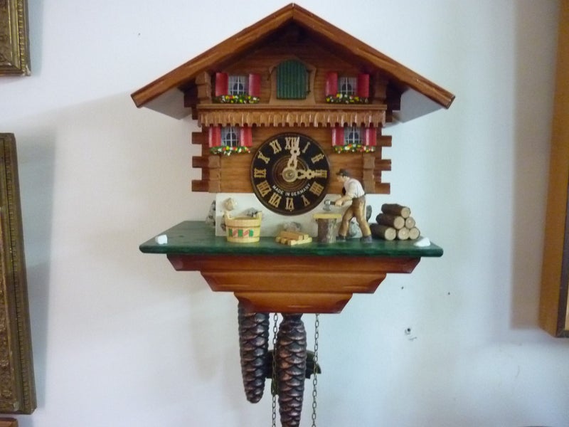 CUCKOO CLOCK. SWISS CHALET. GERMAN MADE. Carousel 1