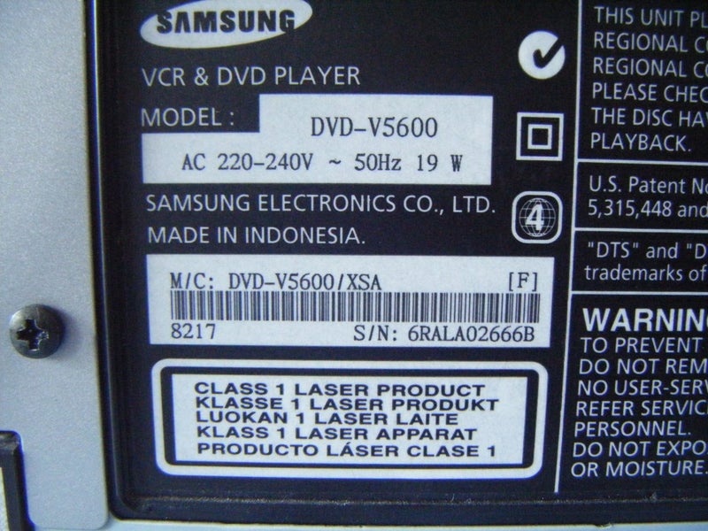 Samsung VCR&DVD Player Carousel 8
