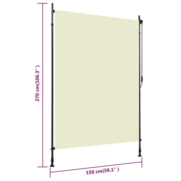 Outdoor Roller Blind 120X140 Cm Blinds & Shades Carousel 2