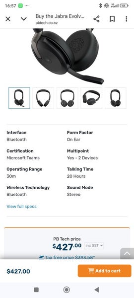 Jabra Evolve2 65 Bluetooth Noise Canceling Carousel 1