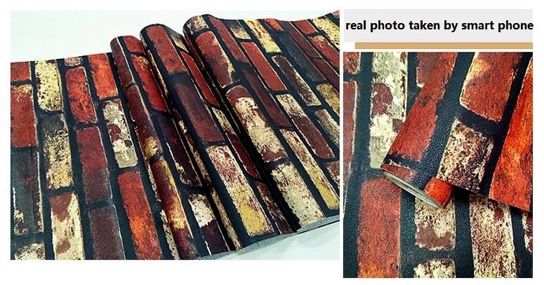 * Brick Ground Wallpaper for Cafe Restaurant Barber Shop 0.45x10 m * Carousel 2