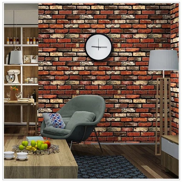 * Brick Ground Wallpaper for Cafe Restaurant Barber Shop 0.45x10 m * Carousel 3
