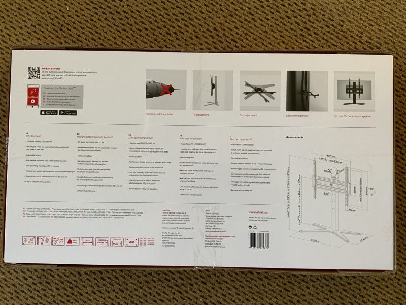 UNUVERSAL TV STAND BRAND NEW (ONE FOR AL) fits 32'' to 65'' Carousel 2