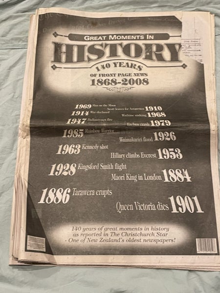 Newspaper-Great Moments in History-140 Years Carousel 1