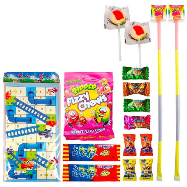 Monster Munchies Showbag w Spooky Blobs Chew Bar Rainbow Straws Sour Chews Carousel 1