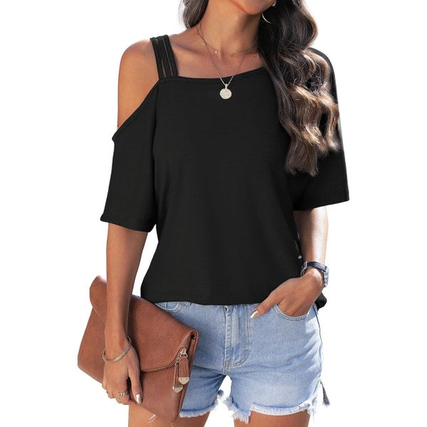 Off-Shoulder Loose Ladies Button Top Carousel 1