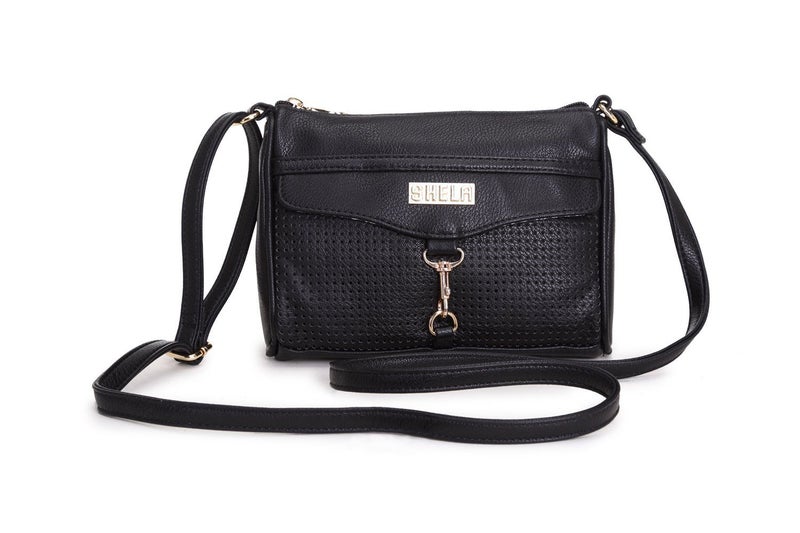Compact Black Crossbody Bag Carousel 1