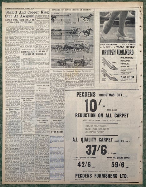 OLD NEWSPAPER: Manawatu Evening Standard - Tuesday, 13 November 1962 Carousel 3