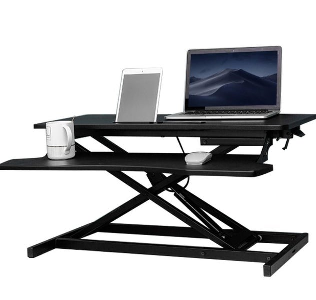 Ergonomic Computer Desk Converter Height Adjustable Carousel 1