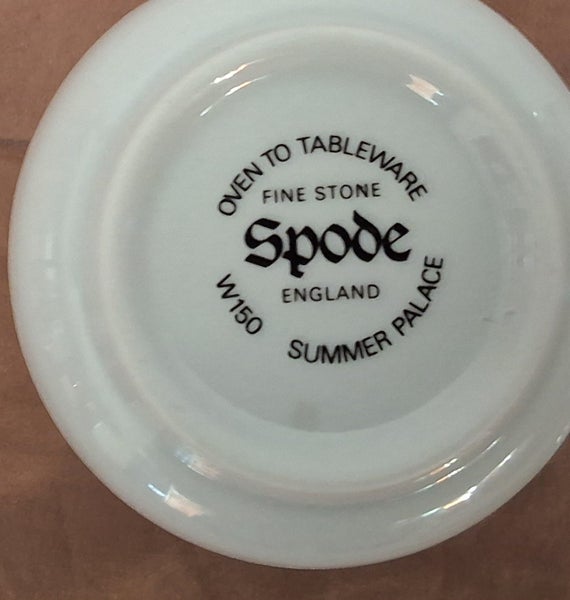 VINTAGE ENGLISH SPODE SUMMER PALACE ESPRESSO CUP & SAUCER62865829062659114