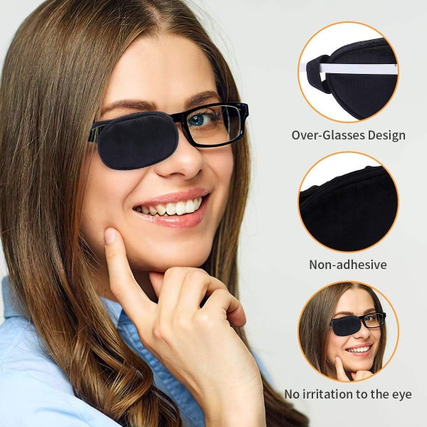 2Pcs Eye Patches Eye Patch for Glasses Silk Patch Carousel 2