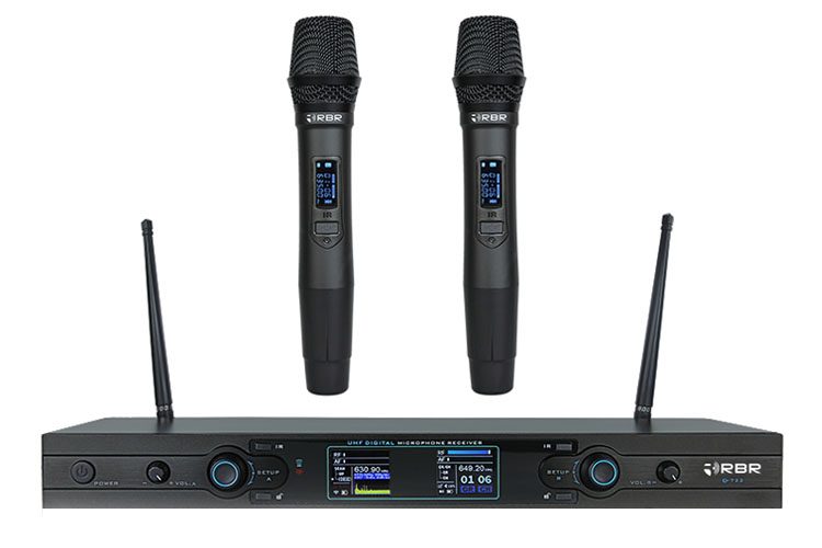 RBR D722 Digital UHF Wireless Microphone USB Charging Karaoke Carousel 1