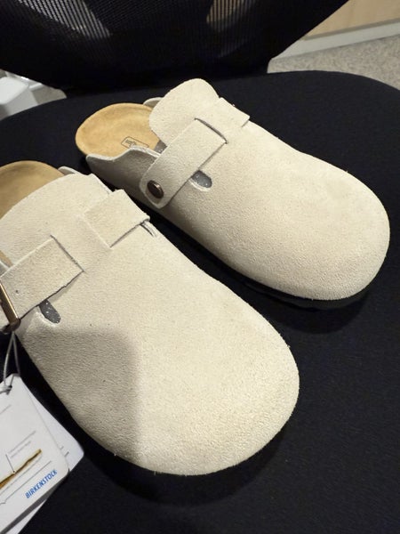 Birkenstock Boston Suede Clogs -Brown, EU Size 37, Soft Footbed Slip Carousel 2