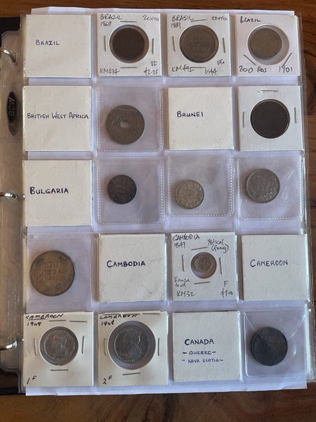 Album collection of about 175 world coins from 1700s to WW2 era (#12)62854315419651112