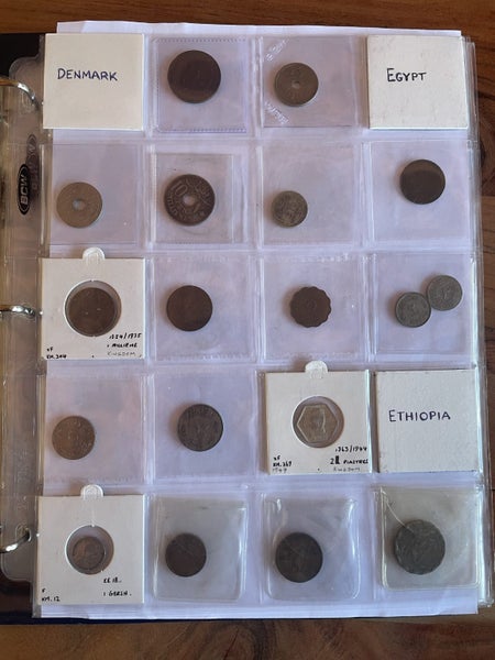 Album collection of about 175 world coins from 1700s to WW2 era (#12)62854315419651114